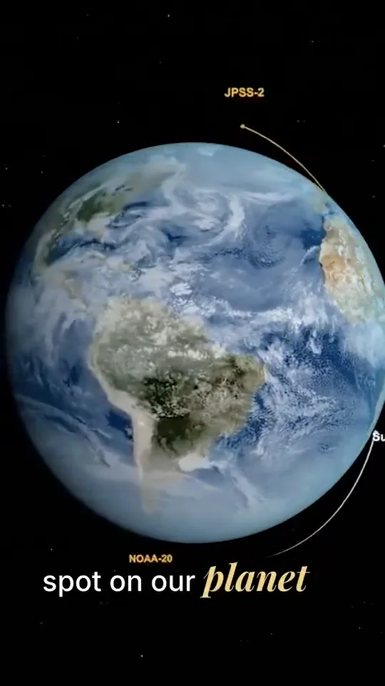 Clip of a turning globe, captioned “spot on our planet” in the Story style